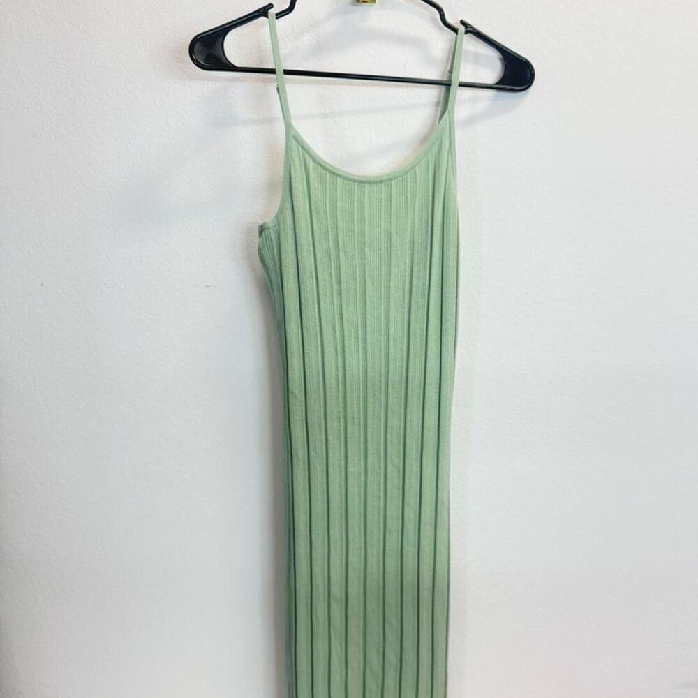 House of Harlow 1960 Green Ribbed Midi Dress Size Small